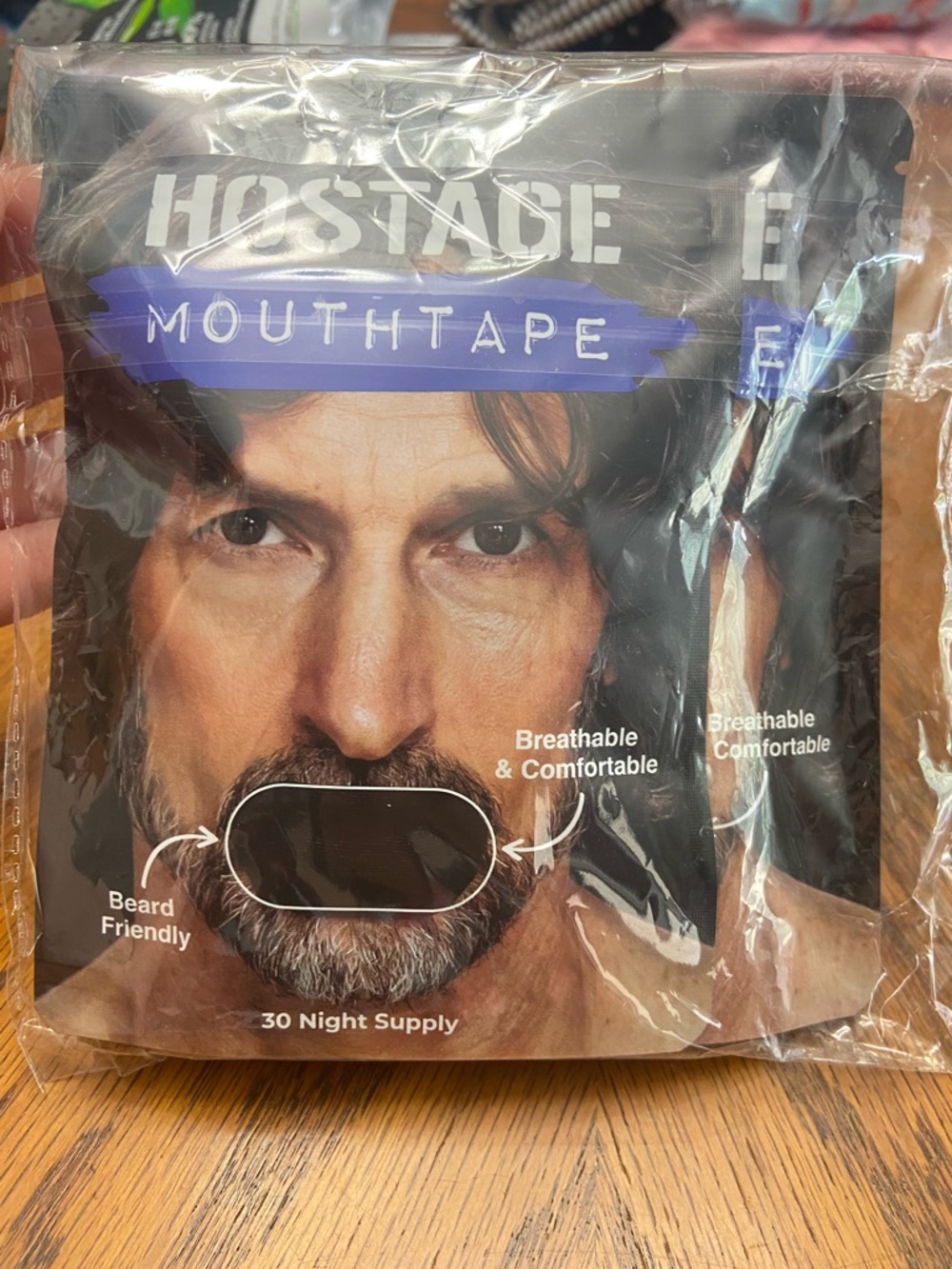 HOSTAGE Mouth Tape - Breathable Black Mouth Seal